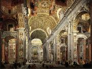 PANNINI, Giovanni Paolo Interior of Saint Peter's oil painting reproduction